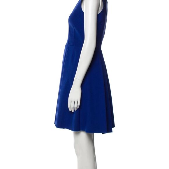Proenza Schouler Cobalt Blue Mid-Length V-Neck Dress - Picture 3 of 13